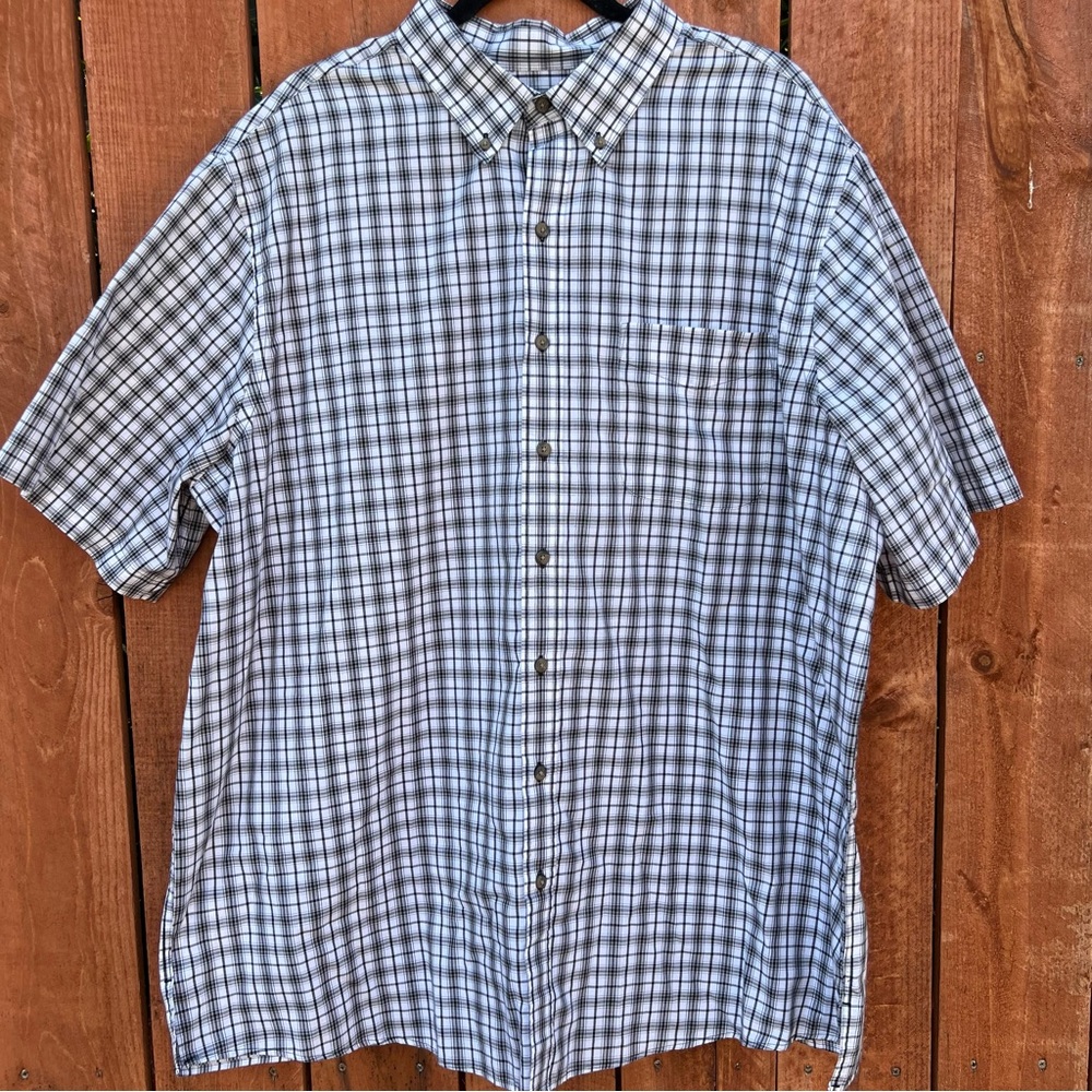 HBCali Blue and White Casual Button Down Shirt